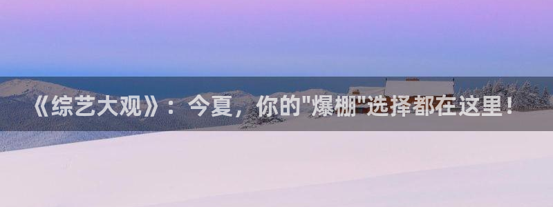 《综艺大观》：今夏，你的\